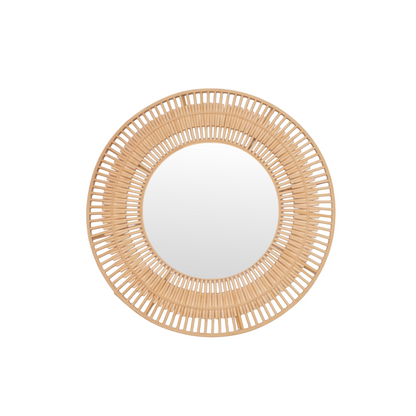 Espejo Molino en Fibra Natural – Decoración Moderna Para el Hogar