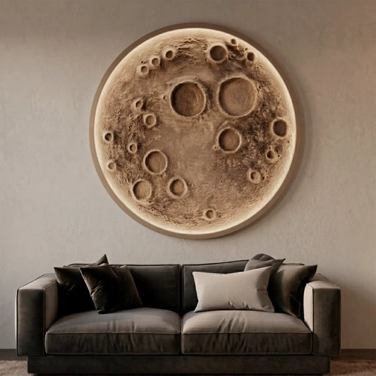 Luna Decorativa LED de Pared Artesanal | Modelo Luna Origen