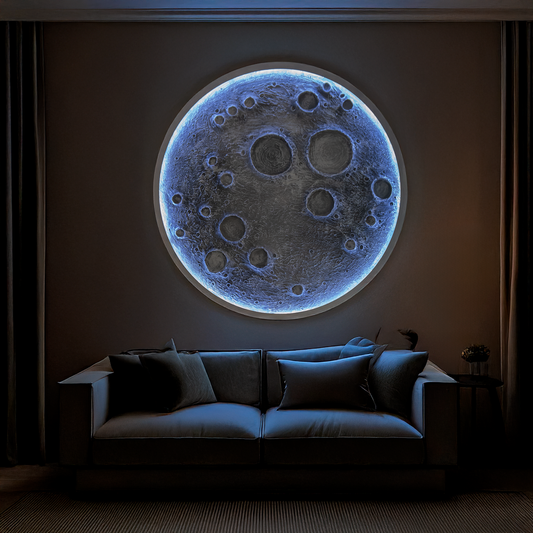 Luna Decorativa LED de Pared Artesanal | Modelo Luna Origen