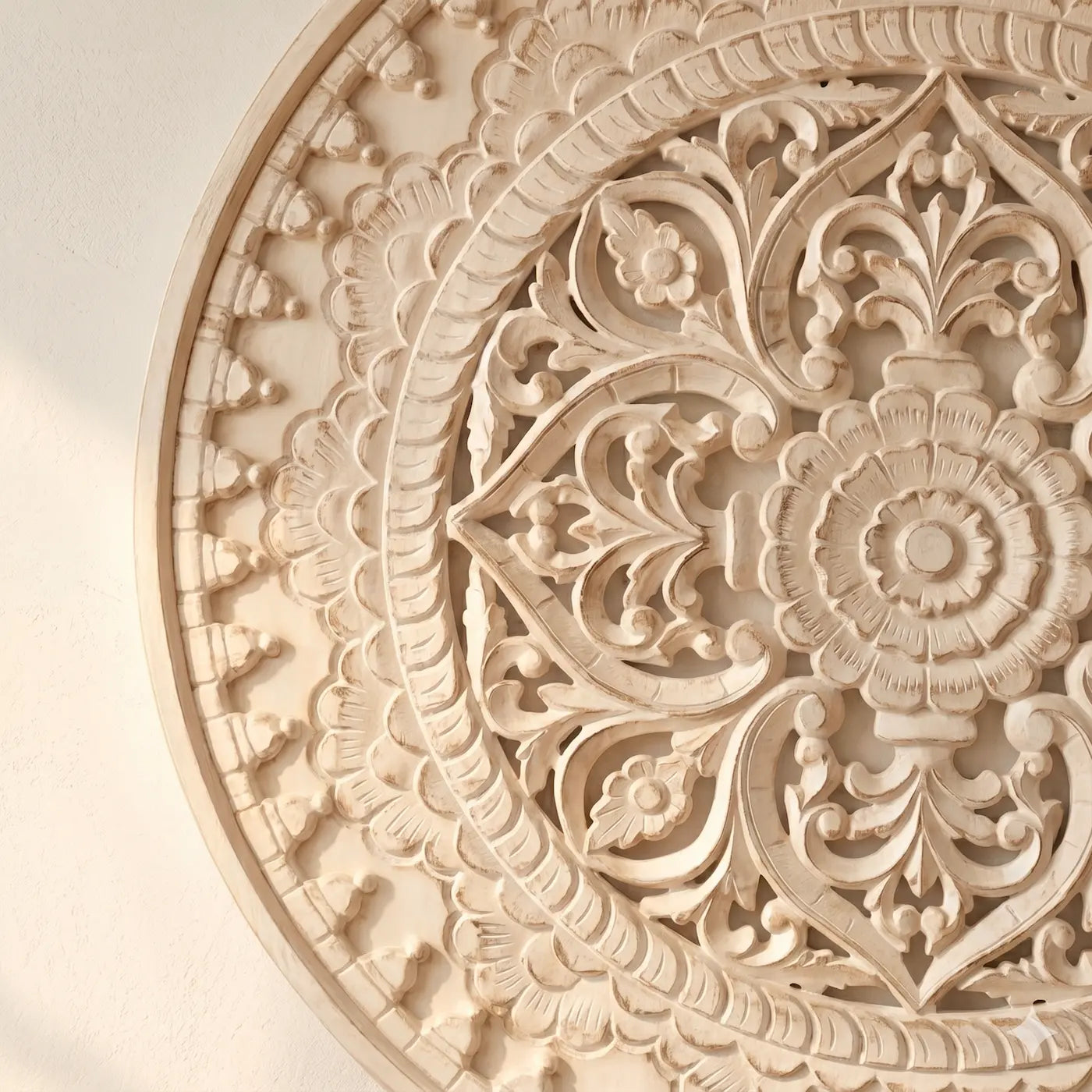Mandala Circular Tallada a Mano en MDF | Diseño Esencia de los Andes