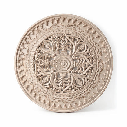 Mandala Circular Tallada a Mano en MDF | Diseño Esencia de los Andes
