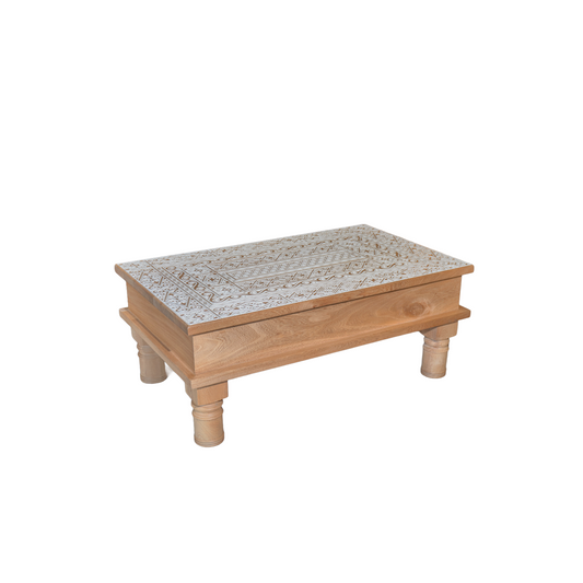 Mesa Tallada en Roble Tumaco