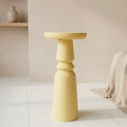 Pedestal Decorativo Escultórico en Estuco | Modelo Yellow