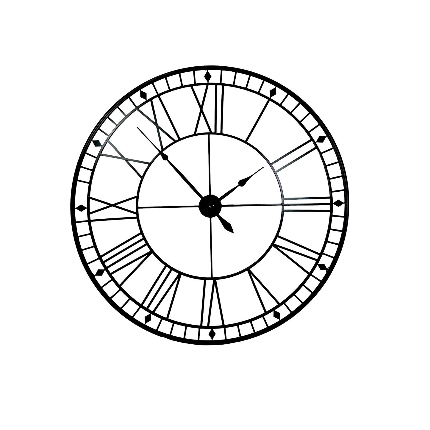 Reloj Metálico Negro de Pared | Modelo Vintage