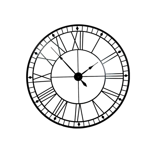 Reloj Metálico Negro de Pared | Modelo Vintage