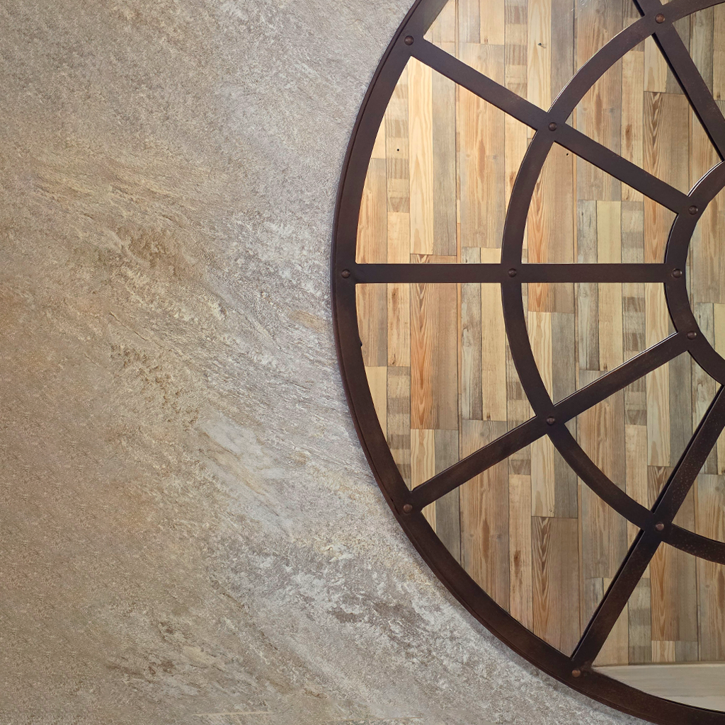 Espejo Horizonte Redondo Metálico | Decoración de Pared