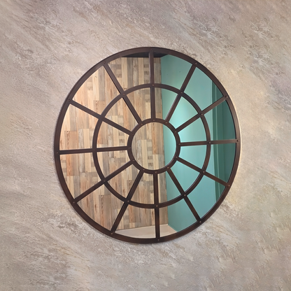 Espejo Horizonte Redondo Metálico | Decoración de Pared