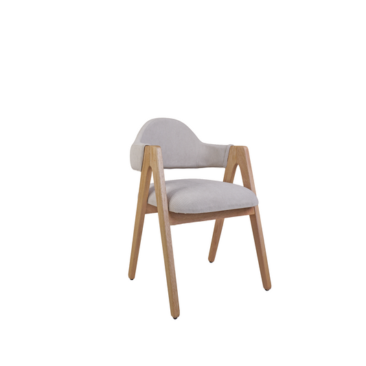 Silla de Comedor Serena - Roble Natural y Tapizado Moderno